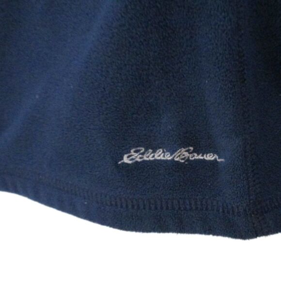 Eddie Bauer 1/4 Zip Blue Fleece Pullover Long Sleeve Top Size S - Picture 6 of 10